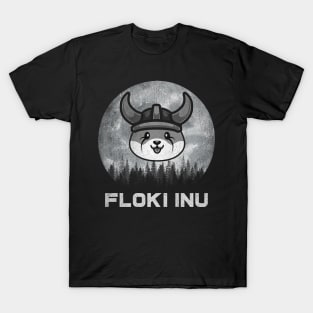 Vintage Floki Inu Coin To The Moon Floki Army Crypto Token Cryptocurrency Blockchain Wallet Birthday Gift For Men Women Kids T-Shirt